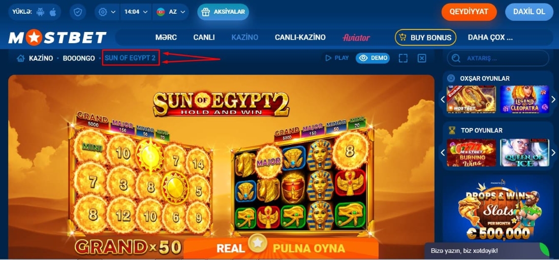 slot maşını Sun of Egypt 2